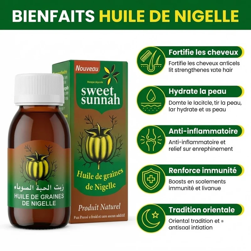 Huile de Graine de Nigelle Sweet Sunna 60ml