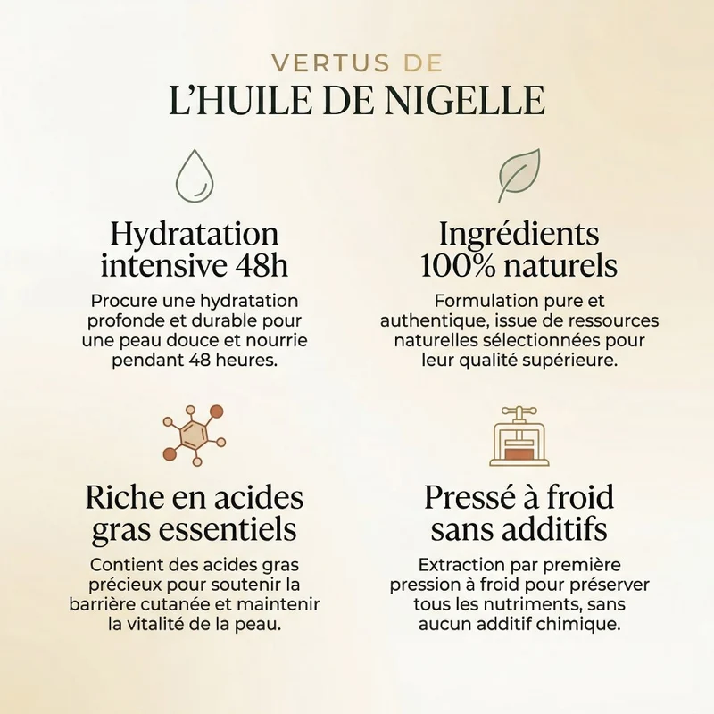 Huile de Graine de Nigelle Sweet Sunna 125 ml – Huile de Cumin Noir, Usage Alimentaire & Bien‑Être