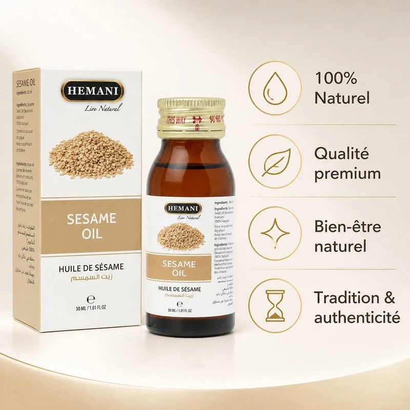 Huile de Sésame 30ml Naturelle Hemani