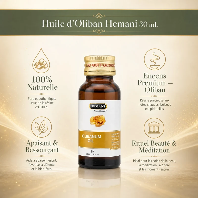 Huile d'Oliban Hemani 30 ml - Huile Naturelle
