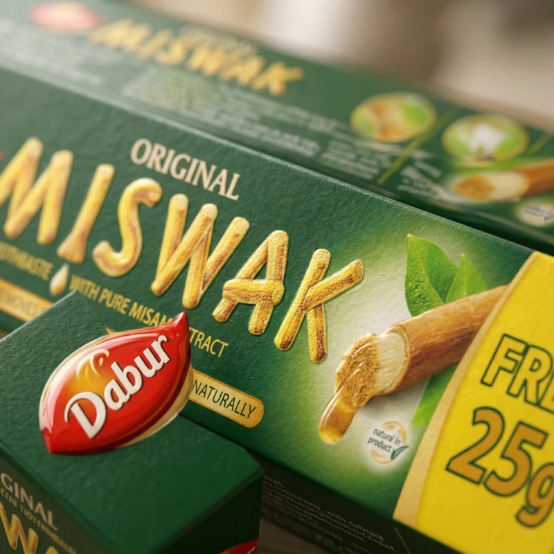 Dabur Dentifrice Miswak Sans Fluor Lot 5x75g 375g Total