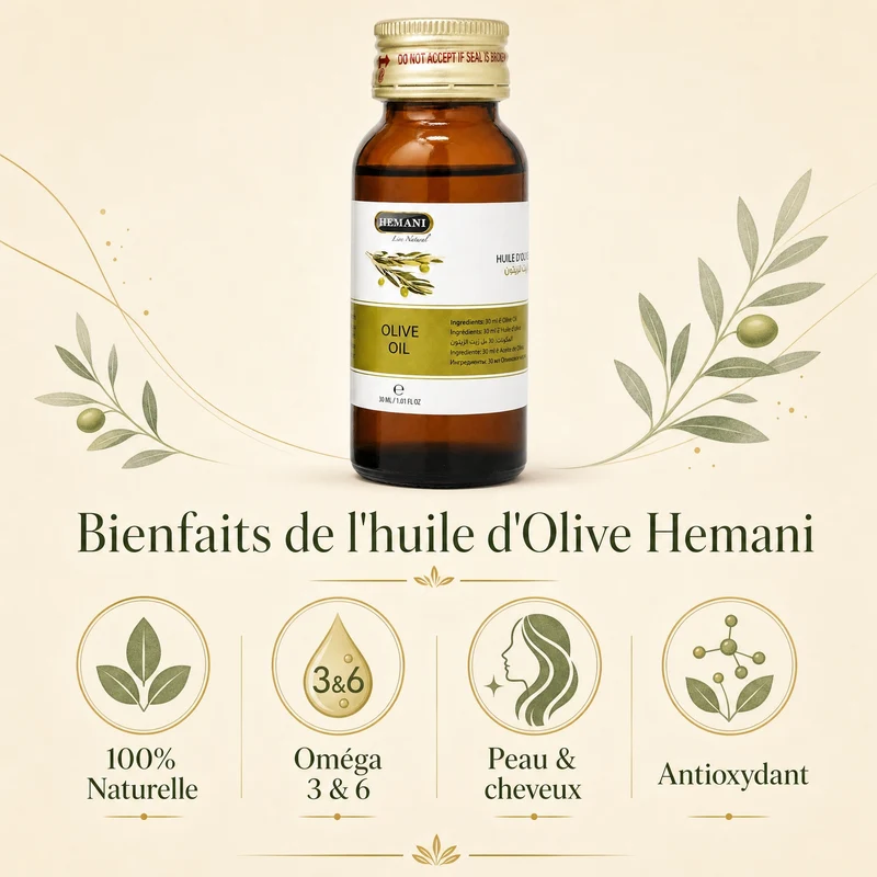 Huile d'Olive Cosmétique 30ml Naturelle Hemani