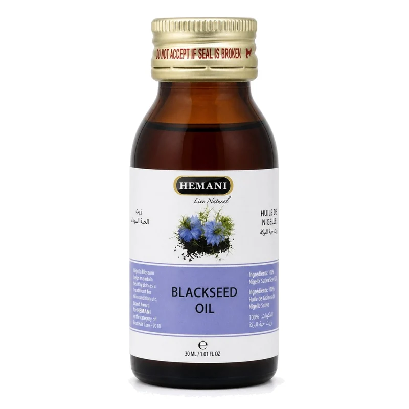 Huile de Nigelle Hemani 30ml – 100% Naturelle Cheveux & Peau (Habba Sawda / Black Seed Oil)