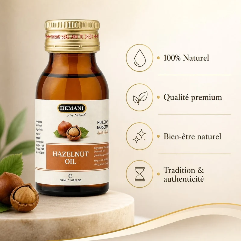 Huile de Noisette 30ml Hemani Naturel