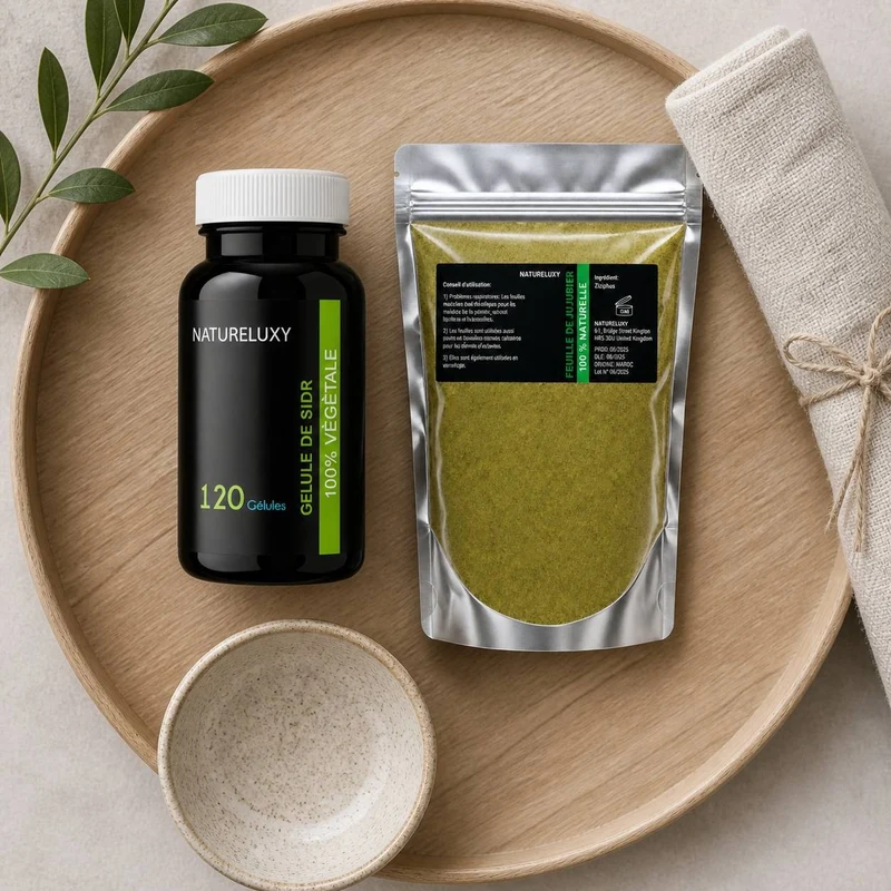 Pack 120 gélules de Sidr + Poudre de Sidr 80g (Feuilles de Jujubier)