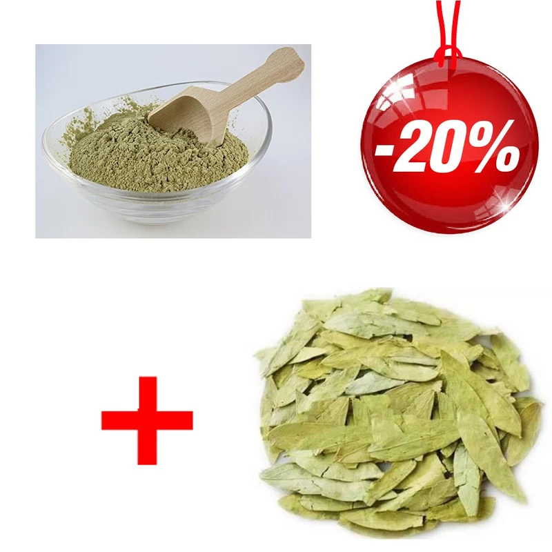 Pack Feuilles de séné - 80 g 100% Naturel + Poudre de Sidr 80g