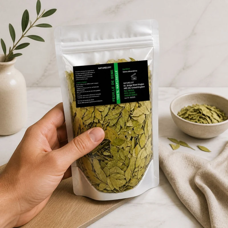Pack Feuilles de séné - 80 g 100% Naturel + Poudre de Sidr 80g