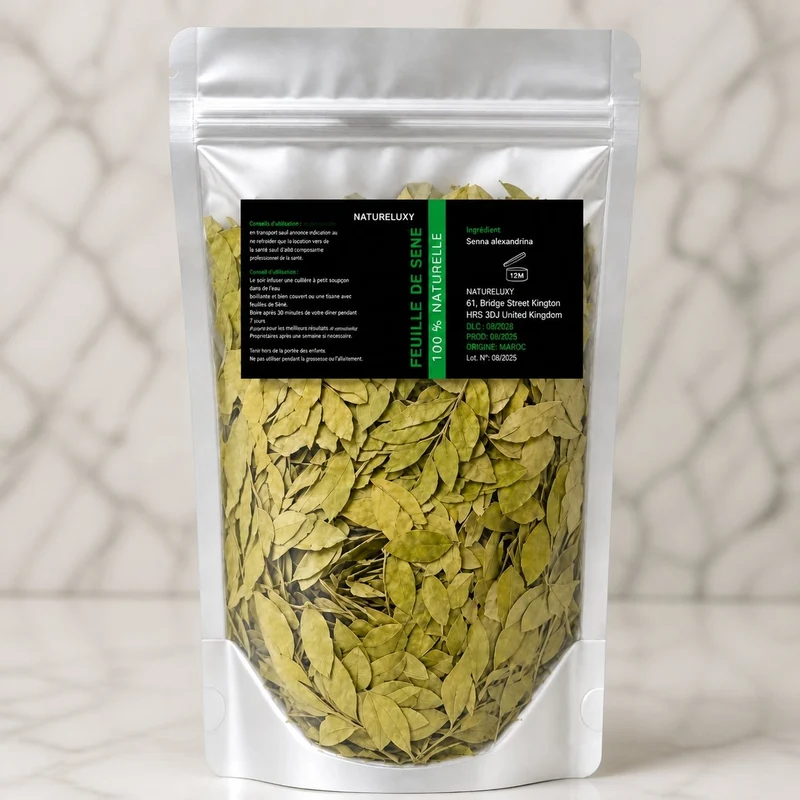 Pack Feuilles de séné - 80 g 100% Naturel + Poudre de Sidr 80g