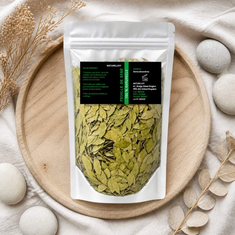 Pack Feuilles de séné - 80 g 100% Naturel + Poudre de Sidr 80g