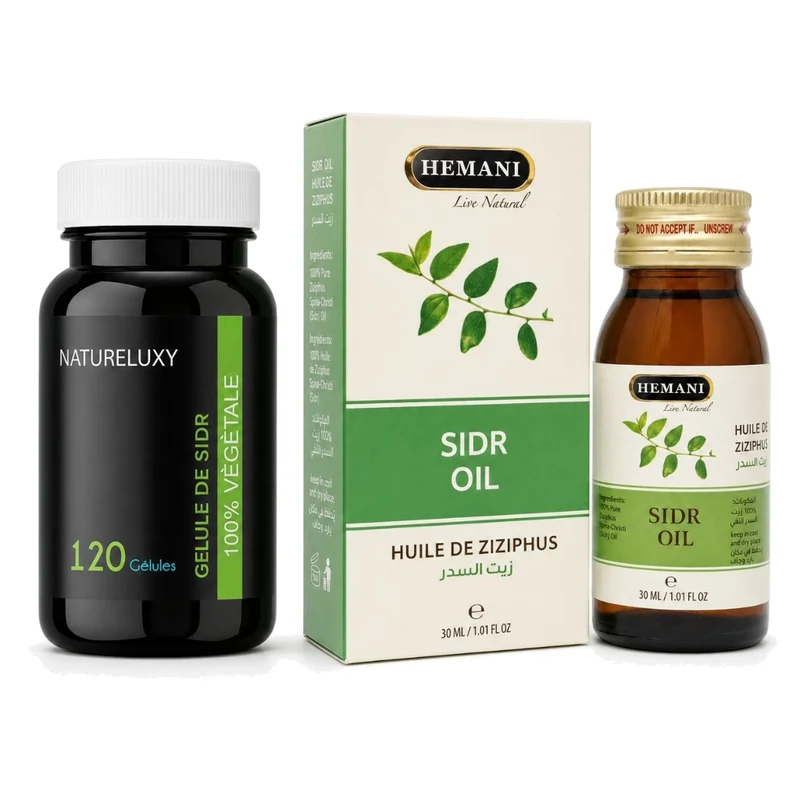 Pack 120 gélules de Sidr + Huile de Sidr 30mL Hemani
