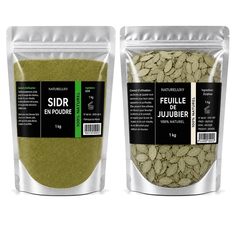 Pack Sidr 2 kg — Poudre + Feuilles de Jujubier