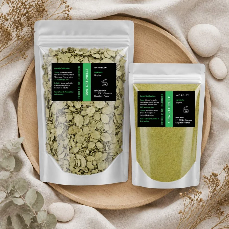 Pack Feuille de Sidr 100g + Poudre de Sidr 80g (Feuilles de Jujubier)