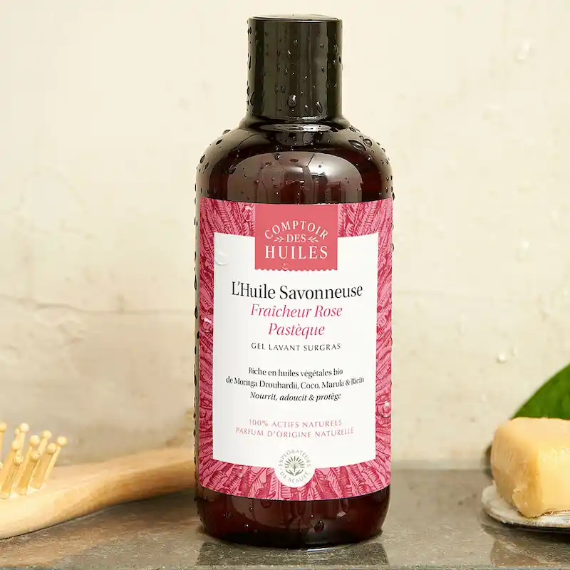 Huile de Douche Rose Pastèque - Comptoir des Huiles