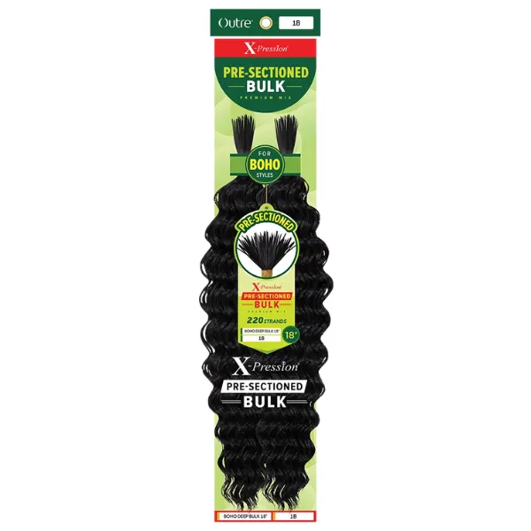Mèches pour Boho Braids X-Pression Pre-séparées Boho Deep Bulk 18 - Outré