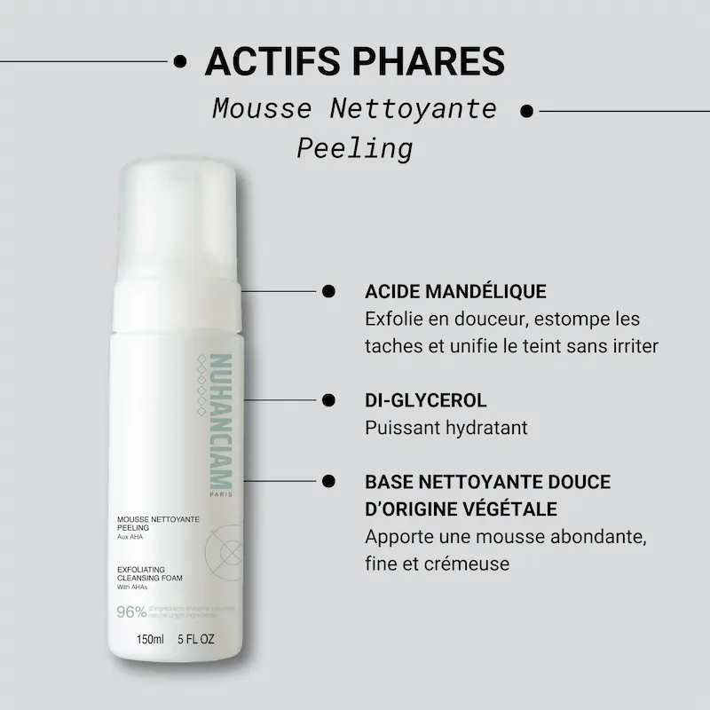 Mousse Nettoyante Peeling aux AHAs - Nuhanciam