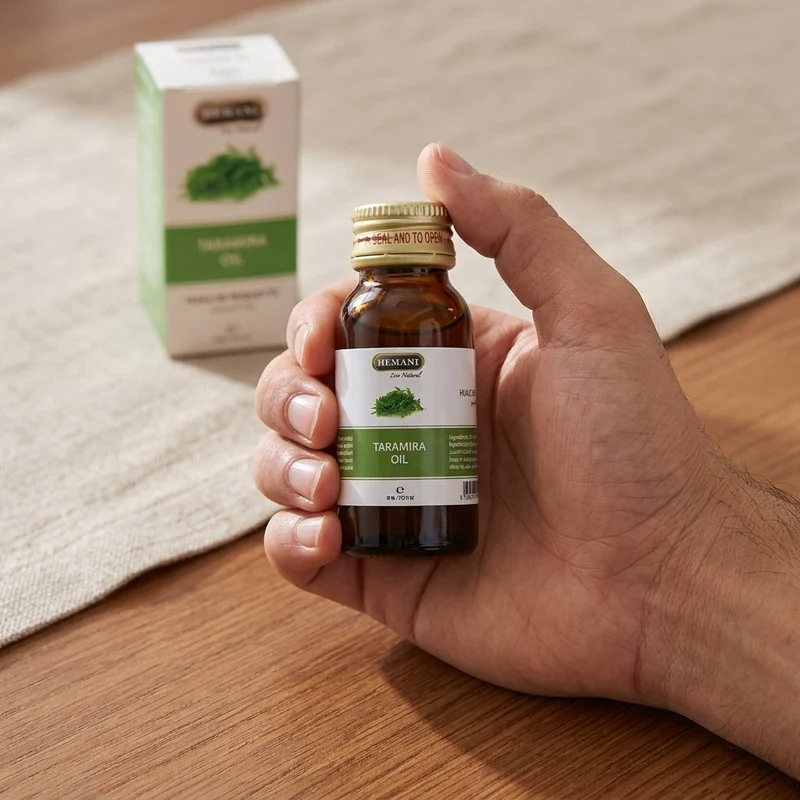 Huile de Roquette Hemani 30ml – 100% Naturelle Cheveux & Peau (Taramira / Arugula Oil)