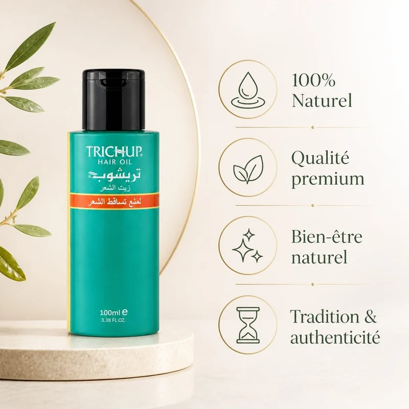 Lot de 2 Huile Anti-Chute Soin Indien Trichup 100mL
