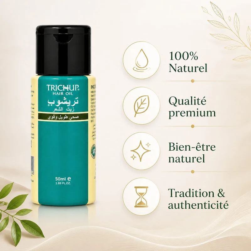 2 Huile Favorise la Pousse des Cheveux Soin Indien Trichup 50mL