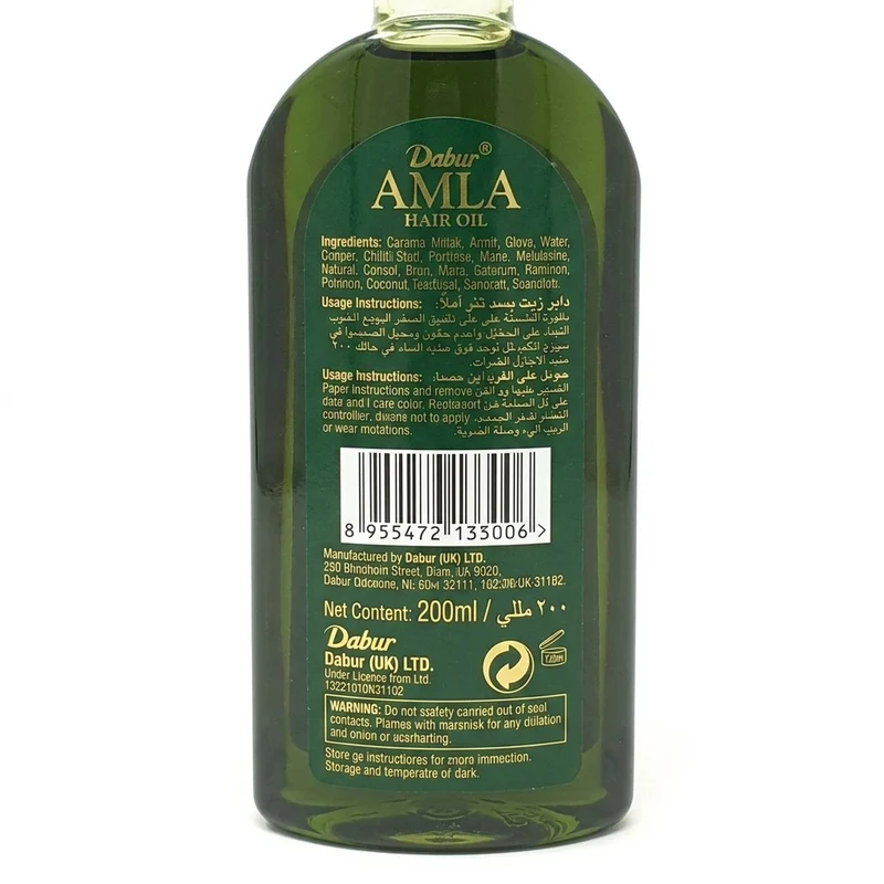 Huile capillaire Dabur Amla 200 ml - Soin cheveux
