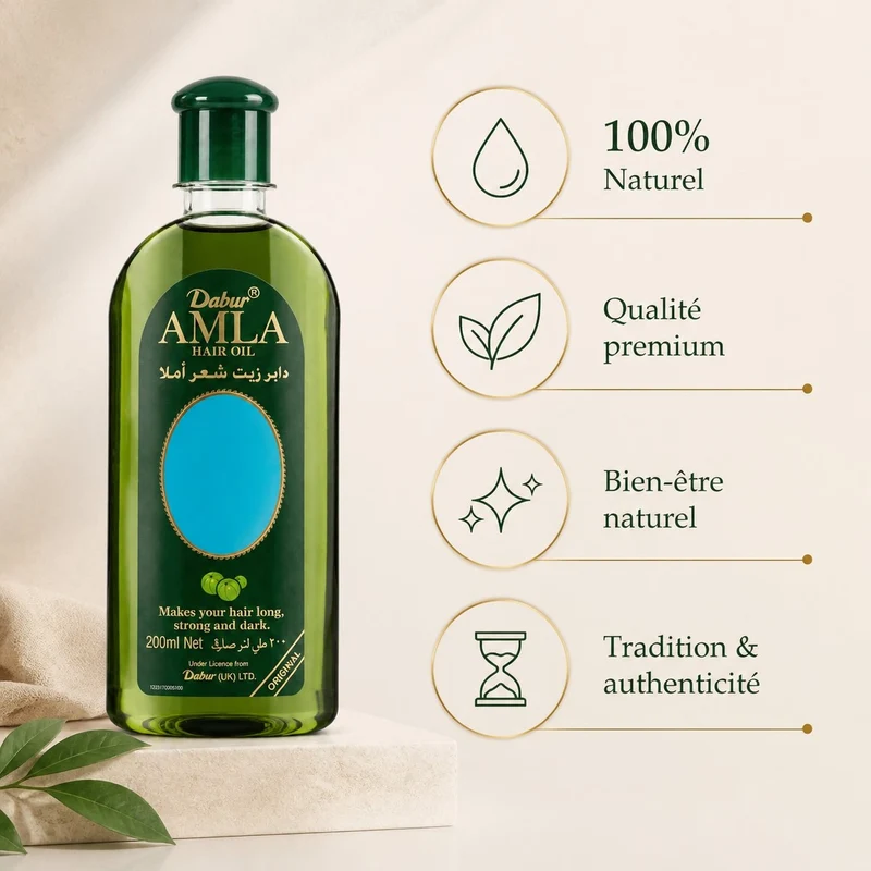 Huile capillaire Dabur Amla 200 ml - Soin cheveux