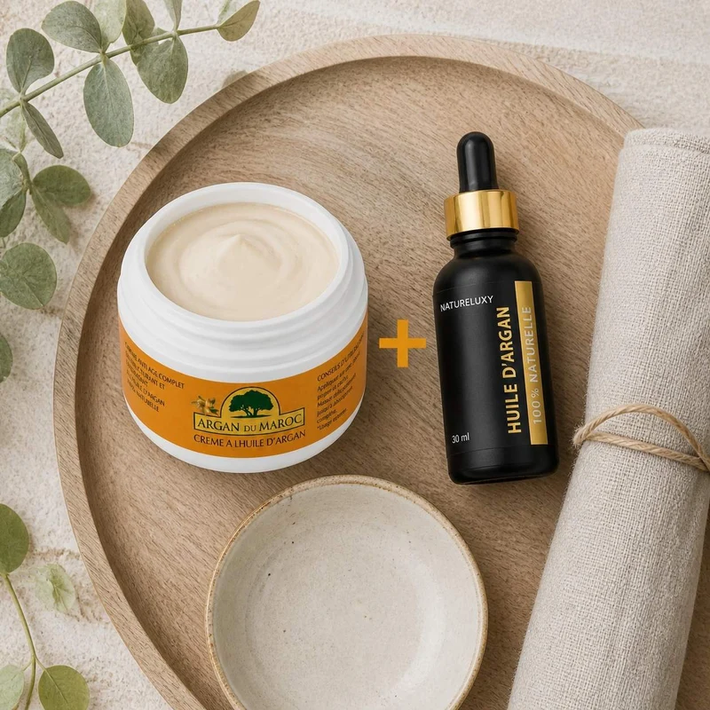 Pack Huile d'Argan 30mL Pipette + Crème à l'Huile d'Argan