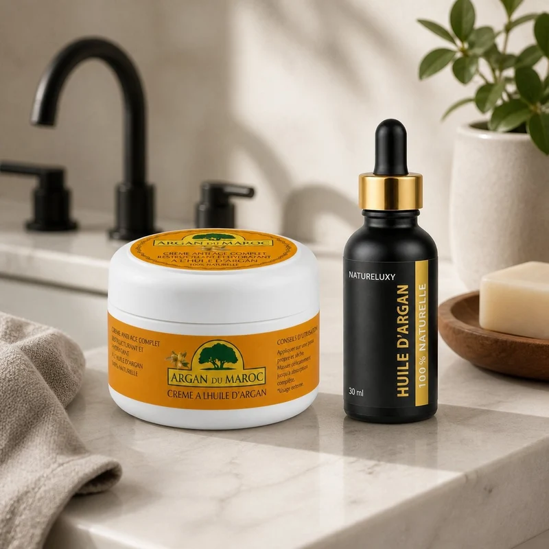 Pack Huile d'Argan 30mL Pipette + Crème à l'Huile d'Argan