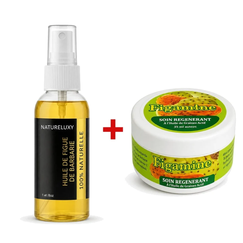Pack Huile de Figue de Barbarie 30mL Spray + Crème de Figue de Barbarie