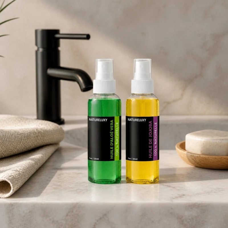 Pack Huile de Jojoba 30mL Spray + Huile d'Aloé Vera 30mL Spray