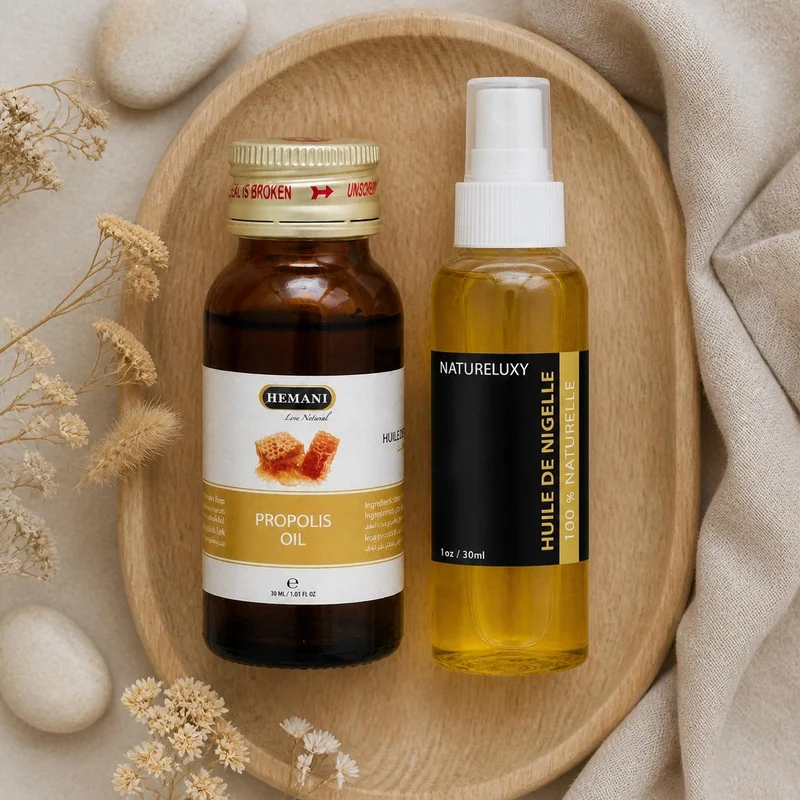 Pack Huile de Nigelle 30mL Spay + Huile de Propolis 30mL Hemani