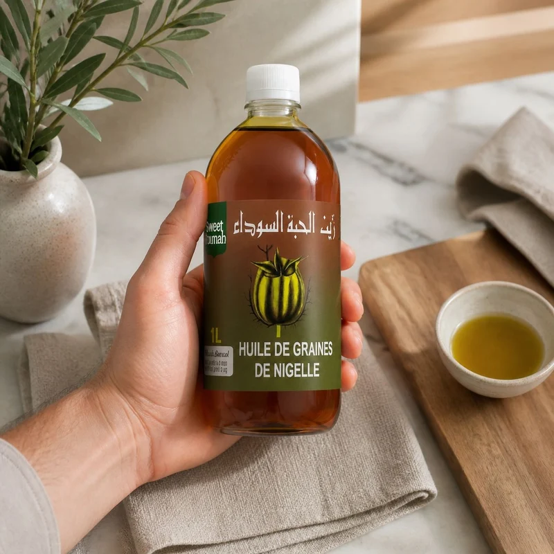 Huile de Graine de Nigelle 1L Sweet Sunnah - Pressée à Froid