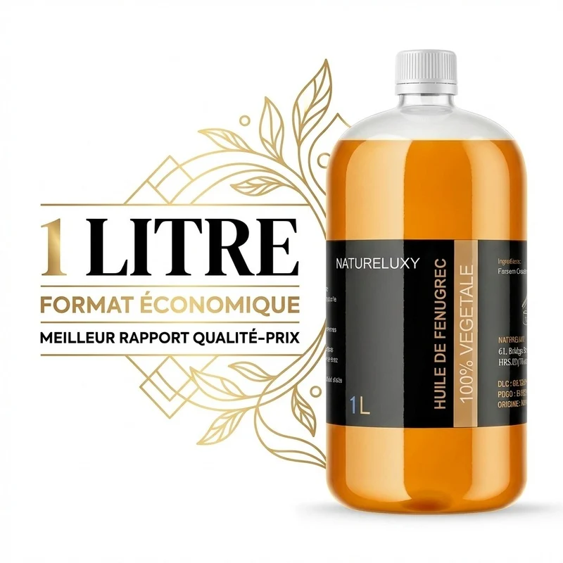 Huile de Fenugrec 1L – Usage externe – Qualité cosmétique