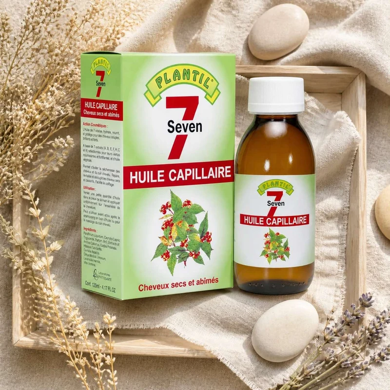 Mélange de 7 Huiles pour cheveux secs et abimés Plantil 125ml