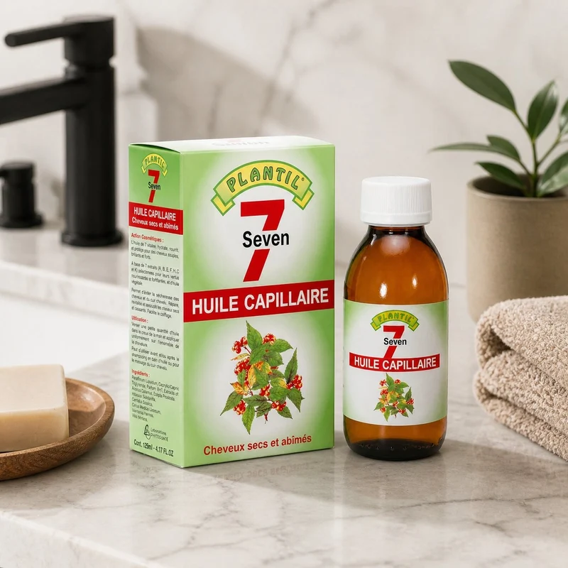 Mélange de 7 Huiles pour cheveux secs et abimés Plantil 125ml