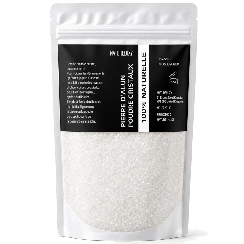 Pierre d'Alun Poudre - 250g - Déo Naturel - Potassium Medical & Care