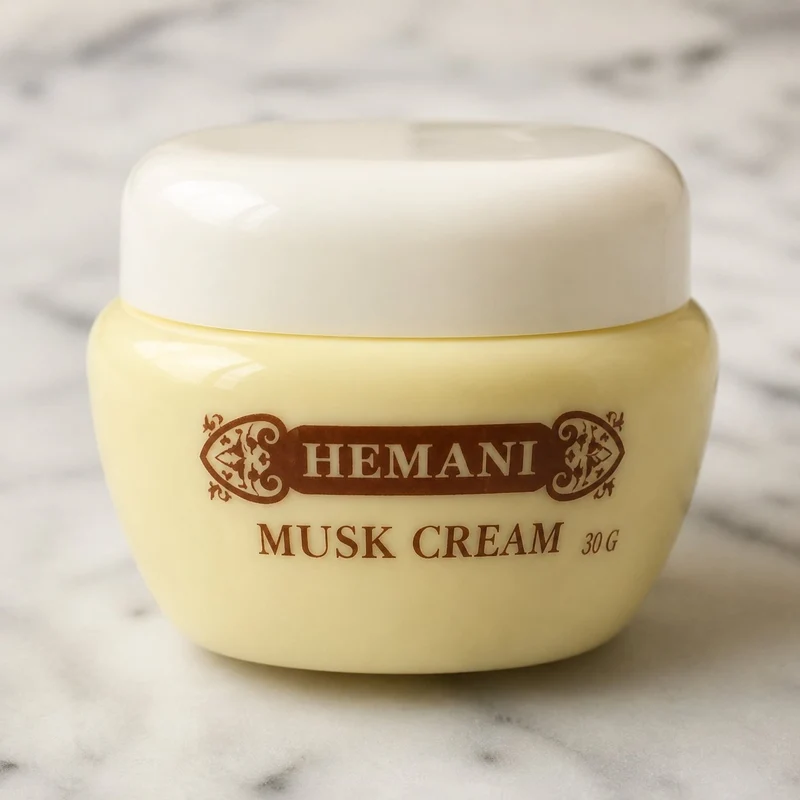 Pack crème musc + 2 carrés de musc blanc jamid Hemani – parfum solide