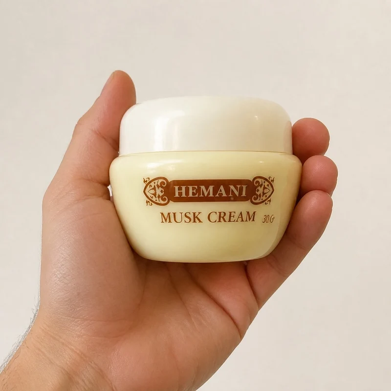 Pack crème musc + 2 carrés de musc blanc jamid Hemani – parfum solide