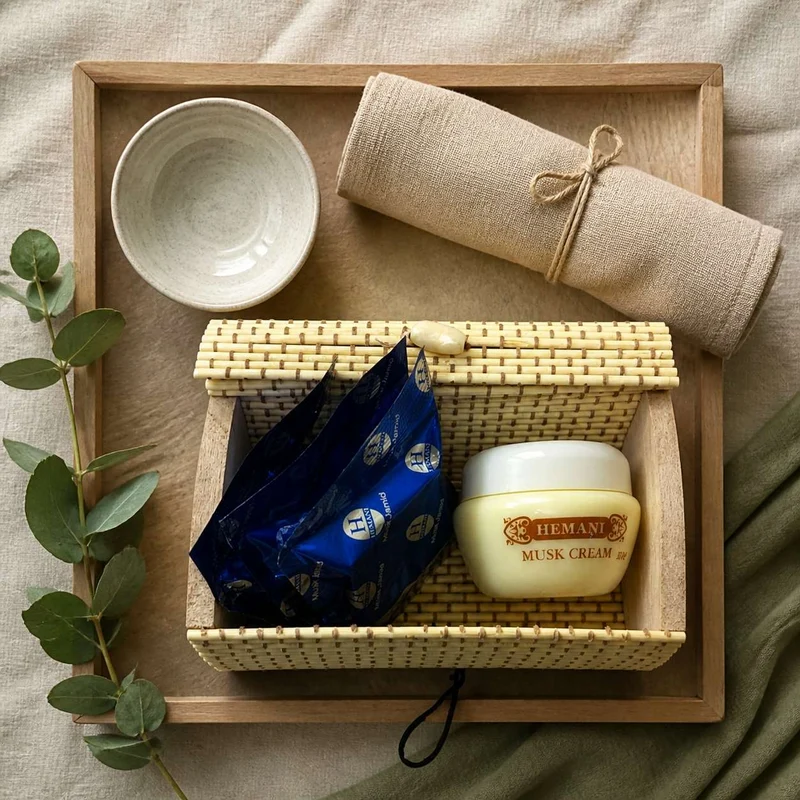 Pack crème musc + 2 carrés de musc blanc jamid Hemani – parfum solide