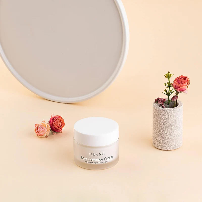 Urang - Crème visage végétalienne "Rose ceramide cream" - 50 ml