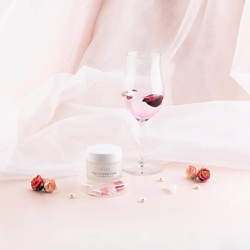 Urang - Crème visage végétalienne "Rose ceramide cream" - 50 ml