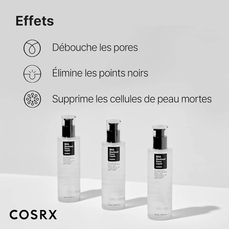 COSRX - Lotion exfoliante points noirs au BHA "Blackhead Power Liquid" - 100ml