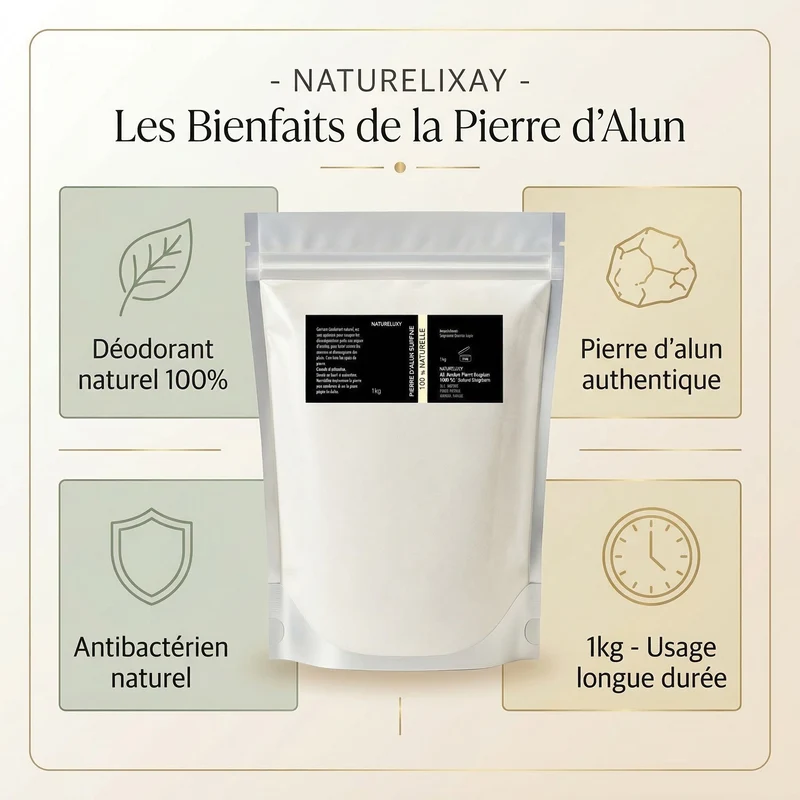 Poudre d’Alun Surfine 1 kg - Déodorant naturel au potassium d’alun