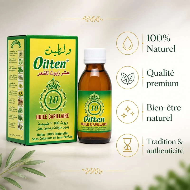 Plantil Mélange 10 Huiles Cheveux Secs et Abîmés 125 mL - Bain d'Huile Avant Shampooing