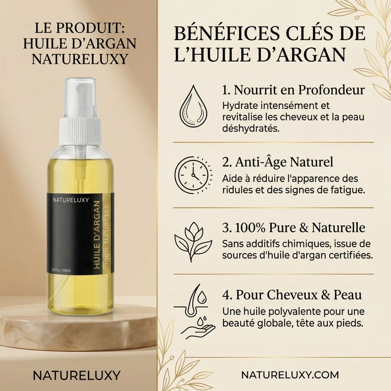 Huile d'Argan 100mL spray 100% naturelle