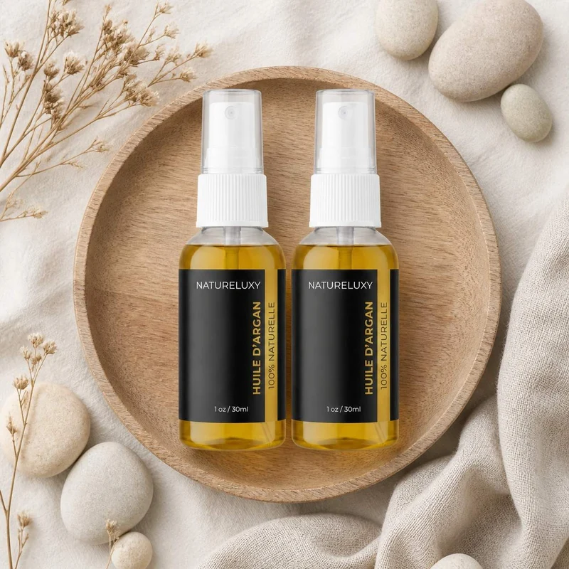 Lot 2× Huile d’Argan 30 ml Spray – Soin visage, corps & cheveux (Origine Maroc)