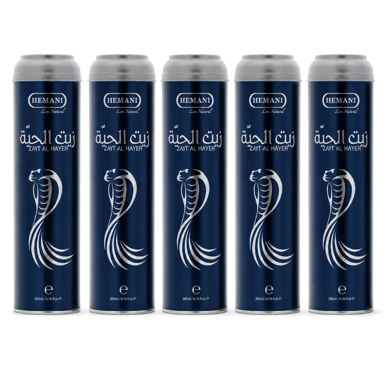 5 Huiles de Serpent Pour la Pousse des Cheveux Zait Al Hayee - Hemani - 250 ml