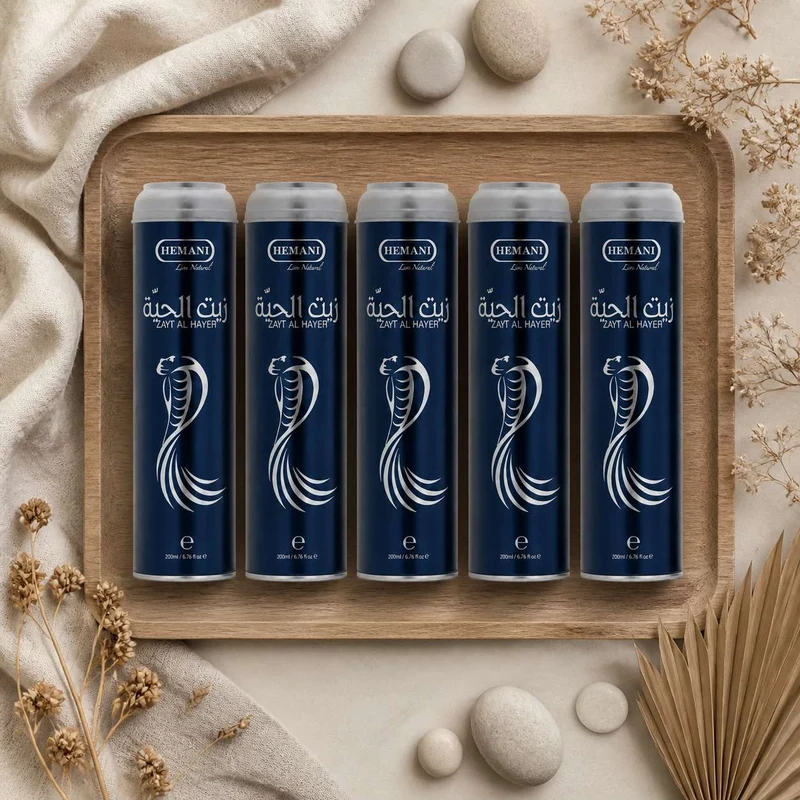 5 Huiles de Serpent Pour la Pousse des Cheveux Zait Al Hayee - Hemani - 250 ml
