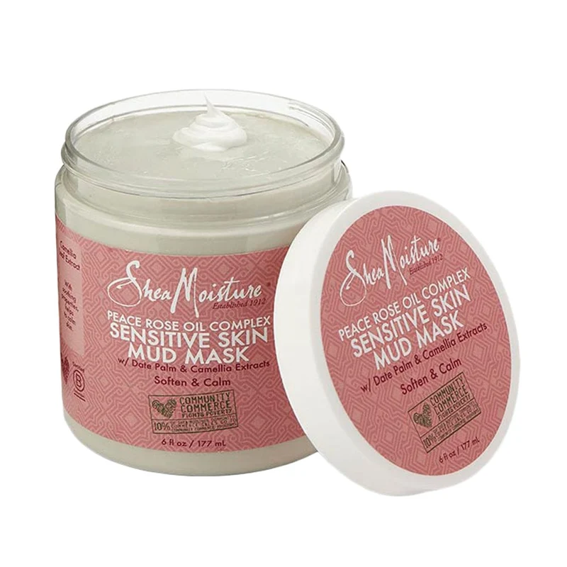 Shea Moisture - Peace Rose Oil Complex - Masque de boue "sensitive skin" - 177 ml