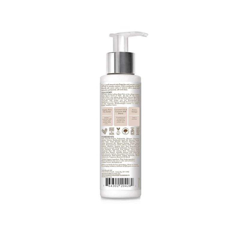 Shea Moisture - 100% Virgin Coconut Oil - Lait nettoyant visage "Daily Hydration" - 118ml