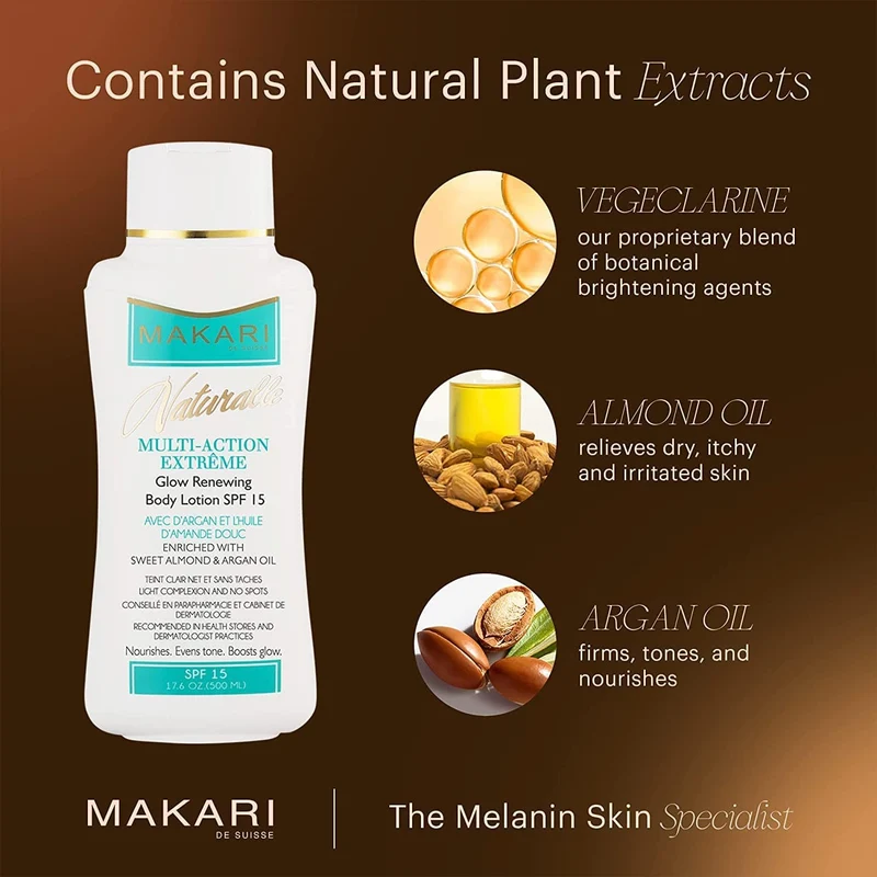 Makari - Naturalle - Lotion corporelle multi-action Extrême SPF 15 - 500 ml
