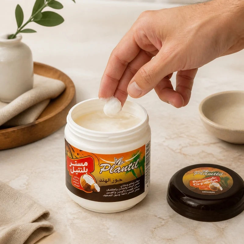 Plantil Pommade Capillaire Huile de Coco - Démêle et fait Briller les Cheveux